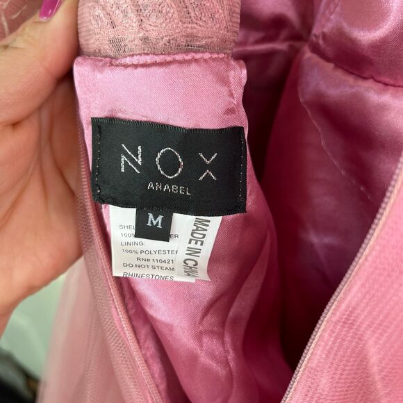 Nox Anabel Sparkly Lace Applique Bodice Tulle Cocktail Mini Dress-New Size M - Picture 10 of 12